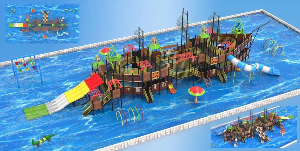水上乐园组合滑梯 (6)