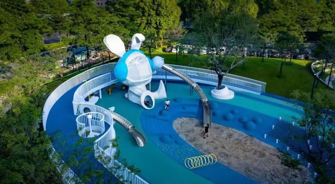 不锈钢滑梯组合廊桥连廊 (6)