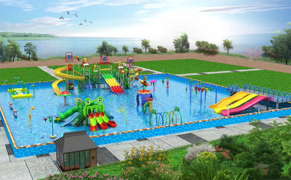 水上乐园组合滑梯 (1)