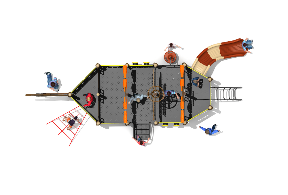 PE板组合滑梯 (9)