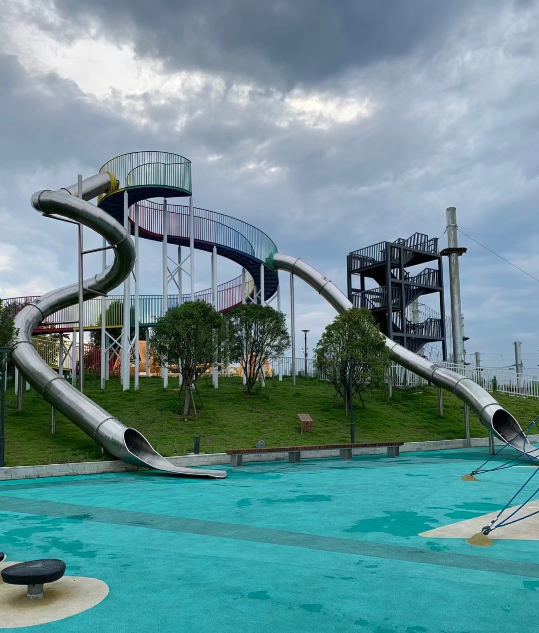 不锈钢滑梯 (13)