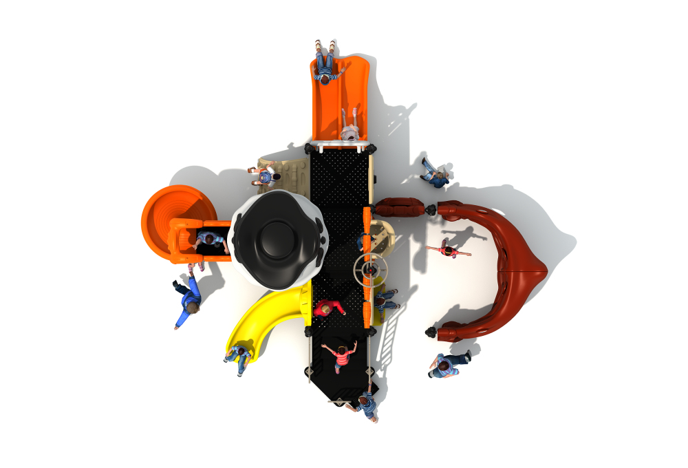 海盗船塑料组合滑梯