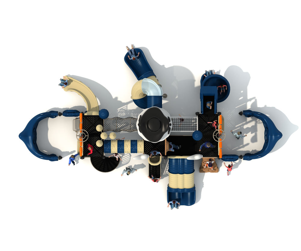 海盗船塑料组合滑梯