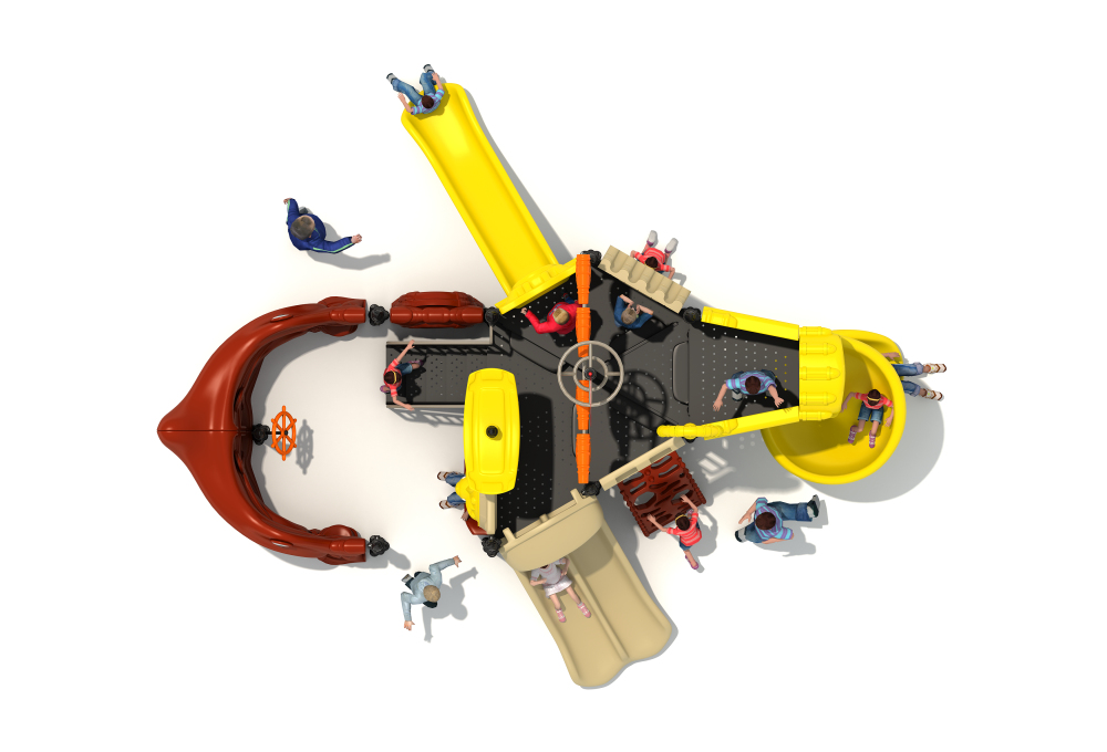 海盗船塑料组合滑梯